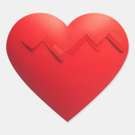 Stickers in het rode hart, opvliegend
