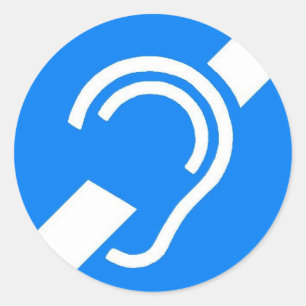 Stickers Internationaal Symbool voor Doven