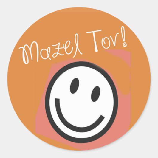 Stickers-Jewish-Mazel Tov Ronde Sticker (Voorkant)