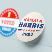 Stickers Kamala Harris 2024 verkiezingsronde
