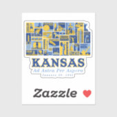 Stickers - Kansas: Ad Astra per Aspera (Vel)
