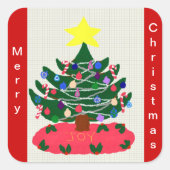 Stickers kerstboom met Star Topper (Voorkant)