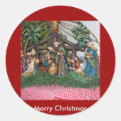 Stickers/Kerstmis/Nativiteit Ronde Sticker (Voorkant)