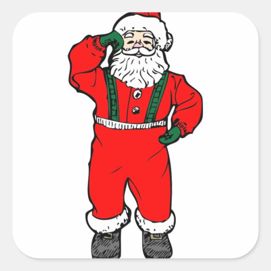 Stickers Kerstmis santa claus (Voorkant)