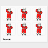 Stickers Kerstmis santa claus (Vel)