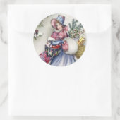 Stickers - Kerstmis shopping dame  robin (Tas)