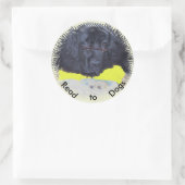 Stickers~ Kinder Therapie Hond programma Ronde Sticker (Tas)