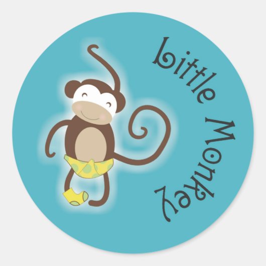 Stickers Kleine Babyaap 7,5cm (Voorkant)