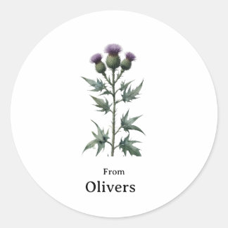 Stickers & Labels Kerst Thistle Bloem Scottie
