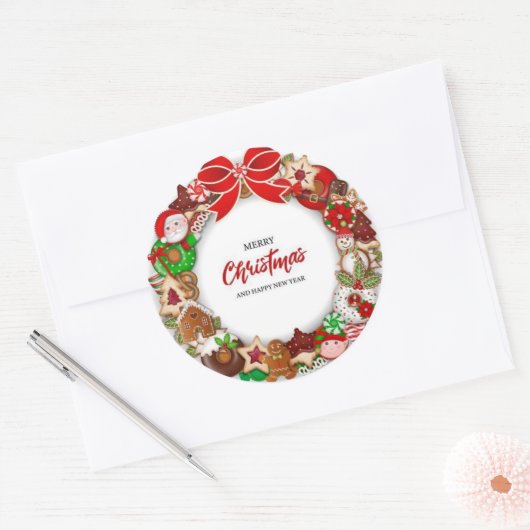 Stickers & labels vrolijk kerstfeest (Envelop)