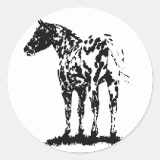 STICKERS—LEOPARD APPALLOSA RONDE STICKER (Voorkant)