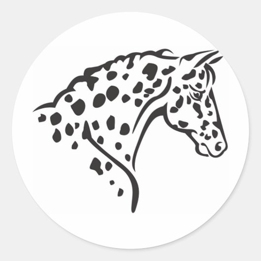 STICKERS—LEOPARD APPALOOSA RONDE STICKER (Voorkant)
