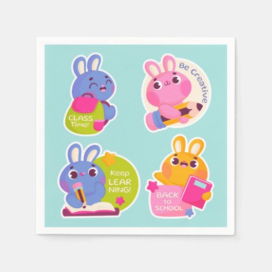 stickers leuk voor kinderen servet (Voorkant)