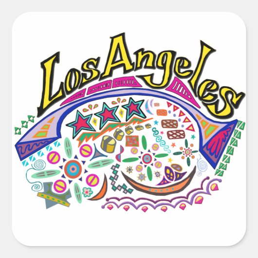 stickers "Los Angeles Playful" (Voorkant)
