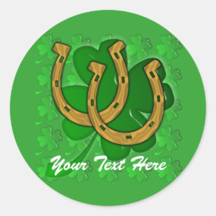 Stickers - Lucky Hoefijzer Shamrock