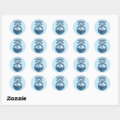 Stickers - Marine Blue Sneeuwvlok Ornament (Vel)