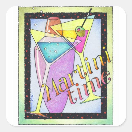 STICKERS - MARTINI TIJD, Cocktails (Voorkant)