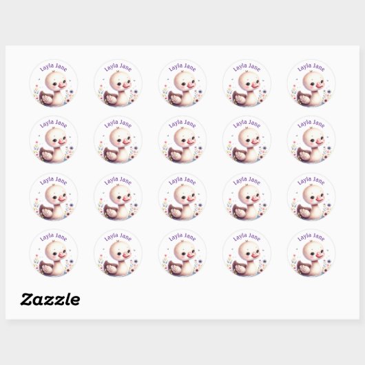 Stickers met aangepaste naam (Vel)