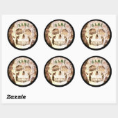 STICKERS MET AANGEPASTE NAAM GRUNGE Schedel RONDE (Vel)
