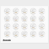Stickers met Baby shower, Faux Gold Glitter (Vel)