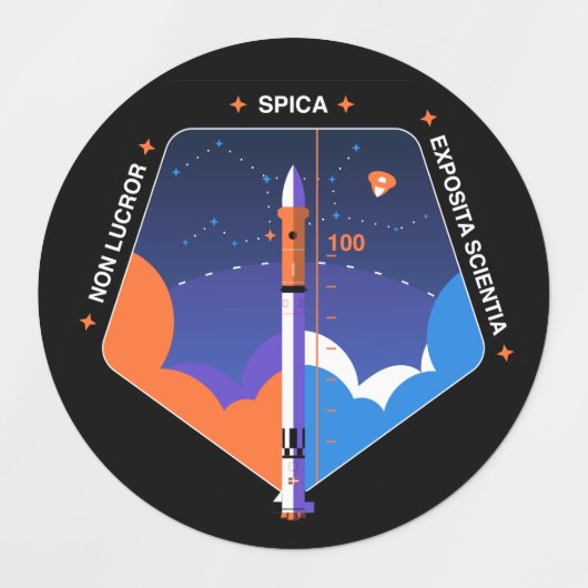 Stickers met copsub en Spica Mission Patch (Design 1)