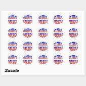 Stickers met de Amerikaanse vlag Font #1 vieren (Vel)
