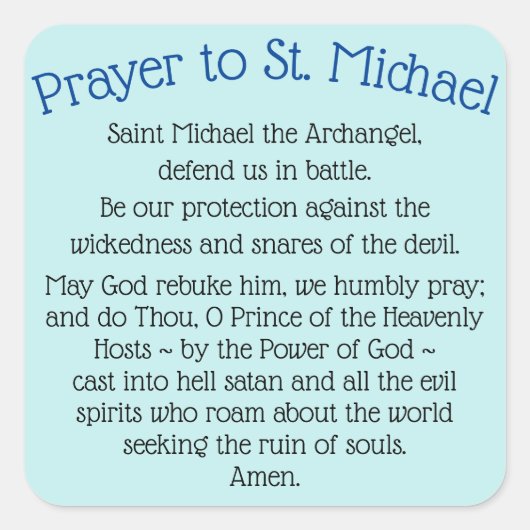 Stickers met de heilige Michaël het aartsengelgebe (Voorkant)