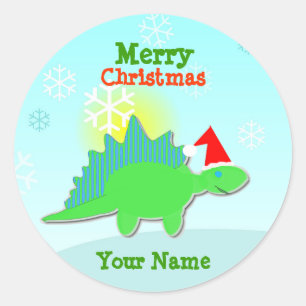 Stickers met de naam Green Kerstmis Dinosaur