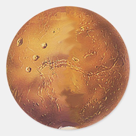 Stickers met de planeet Mars (Voorkant)
