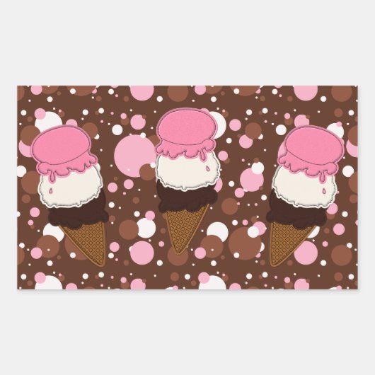 Stickers met de titel Neapolitan Ice Cream Trio 1- (Voorkant)