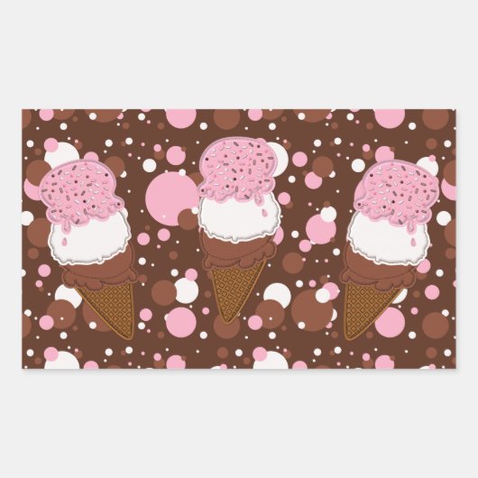 Stickers met de titel Neapolitan Ice Cream Trio 2- (Voorkant)