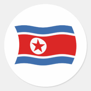 Stickers met de vlag van Noord-Korea