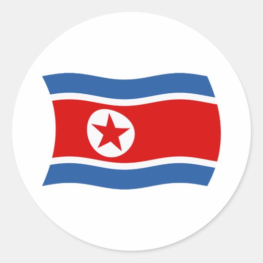 Stickers met de vlag van Noord-Korea (Voorkant)