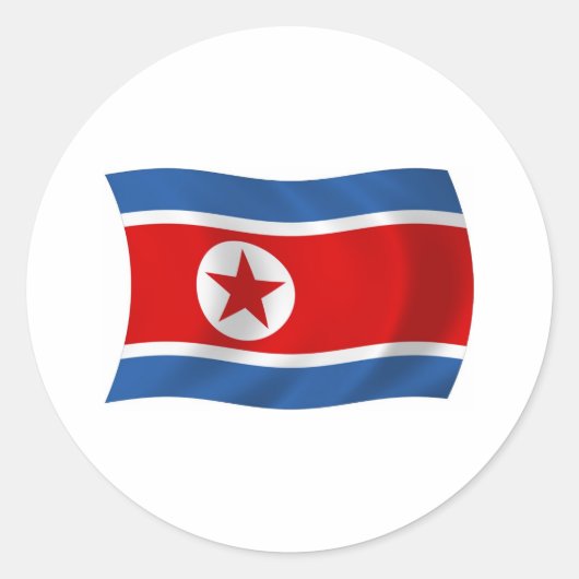 Stickers met de vlag van Noord-Korea (Voorkant)