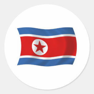 Stickers met de vlag van Noord-Korea