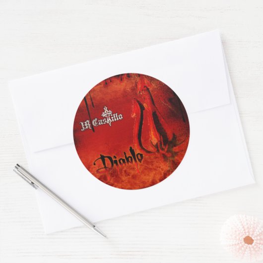 Stickers met drukke ronde - Gepersonaliseerd (Envelop)