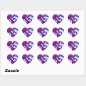 Stickers met een flinke harten (Vel)