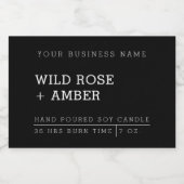 Stickers met een label voor natuurlijk kaarszwart  (Enkel label)