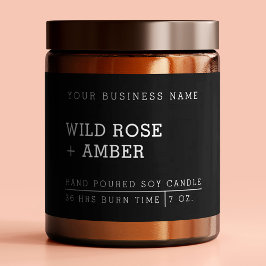 Stickers met een label voor natuurlijk kaarszwart 