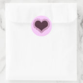 Stickers met een metalen hart, Paars (Tas)