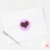 Stickers met een metalen hart, Paars (Envelop)