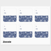 Stickers met een moderne blauwe snowflake kerstfee (Vel)