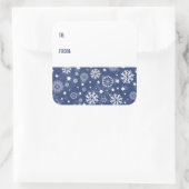 Stickers met een moderne blauwe snowflake kerstfee (Tas)