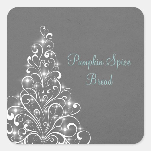 Stickers met een vetvrije vakantieboom, grijs (Voorkant)