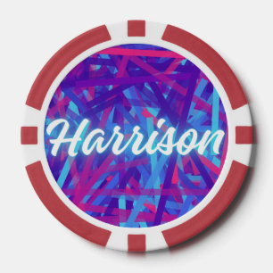 Stickers met eigen naam – Harrison – Persoonlijk e Poker Chips