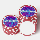 Stickers met eigen naam – Harrison – Persoonlijk e Poker Chips (Opstapeling)