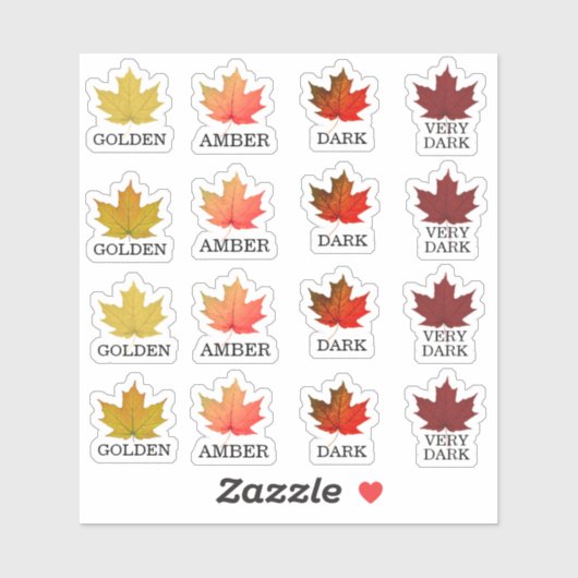 Stickers met gekleurde lederen mantel (Vel)