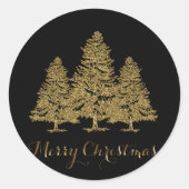 Stickers met gouden kerstbomen (Voorkant)