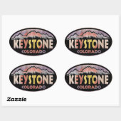Stickers met houten vlag van trapezium (Vel)