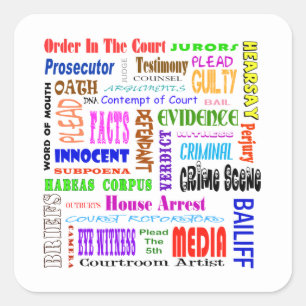 Stickers met juridische bewoordingen